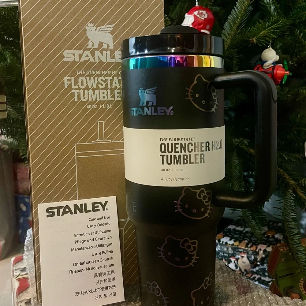Stanley Black and Rainbow Hello Kitty Tumbler - Picture 1 of 1